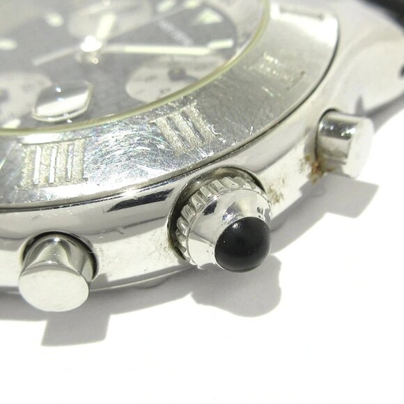 Auth Cartier Chronoscaph LM W10125U2 1******* Black Silver Men's Wrist Watch - Picture 4 of 12